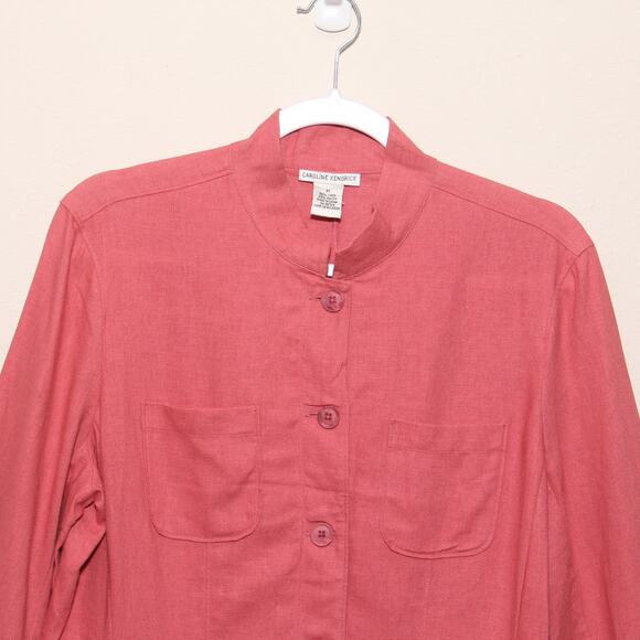 NEW Caroline Kendrick Tunic Top Linen Blend Size Medium - Picture 3 of 9